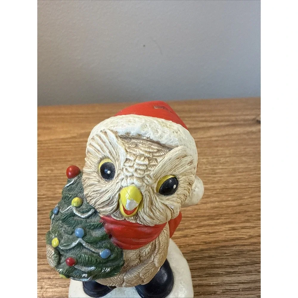 Vintage Pepiware Santa Owl Christmas Noel Hand Painted 4